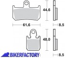BikerFactory Pastiglie anteriori BRAKING semi metalliche sinterizzate in mescola CM55 BR 928CM55 1004290