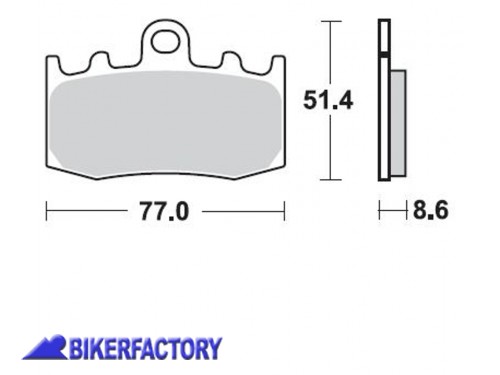 BikerFactory Pastiglie anteriori BRAKING sinterizzate in mescola CM55 x BMW BR 892CM55 1010128