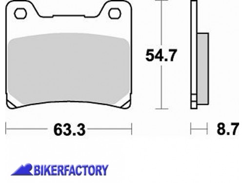 BikerFactory Pastiglie anteriori posteriori BRAKING con mescola base semi metallica SM1 BR 661SM1 1004250