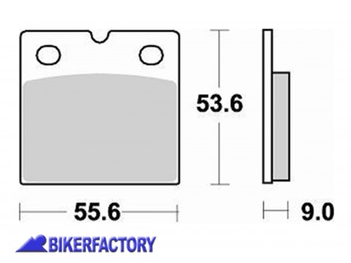 BikerFactory Pastiglie anteriori posteriori BRAKING semi metalliche Sinterizzate in mescola CM55 BR 613CM55 1004397
