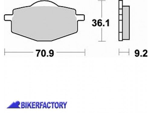 BikerFactory Pastiglie anteriori posteriori BRAKING semi metalliche in mescola SM1 BR 685SM1 1004473