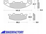 BikerFactory Pastiglie anteriori posteriori BRAKING semi metalliche in mescola SM1 BR 698SM1 1004153