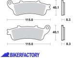 BikerFactory Pastiglie anteriori posteriori BRAKING semi metalliche in mescola SM1 BR 813SM1 1004270
