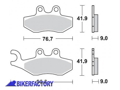 BikerFactory Pastiglie anteriori posteriori BRAKING semi metalliche in mescola SM1 BR 888SM1 1033161