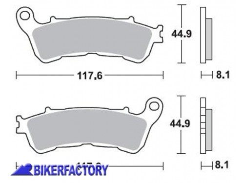 BikerFactory Pastiglie anteriori posteriori BRAKING semi metalliche in mescola SM1 BR 910SM1 1038837