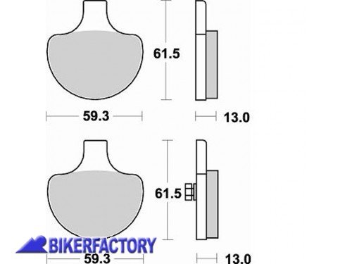 BikerFactory Pastiglie anteriori semi metalliche in mescola SM1 BR 732SM1 1004485