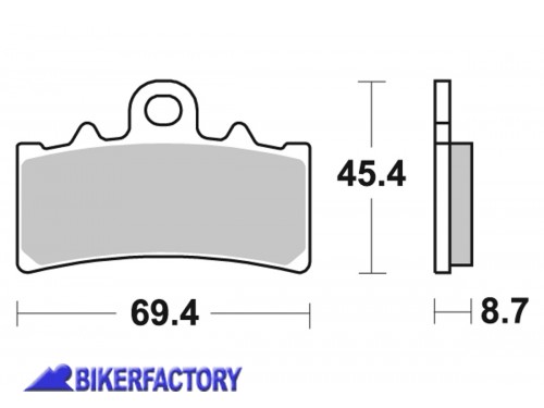 BikerFactory Pastiglie anteriori sinterizzate BRAKING serie CM55 BR 952CM55 1024188