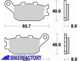 BikerFactory Pastiglie posteriori BRAKING semi metalliche in mescola SM1 BR 742SM1 1004158