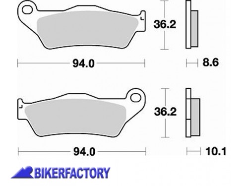 BikerFactory Pastiglie posteriori BRAKING semi metalliche in mescola SM1 BR 794SM1 1004396
