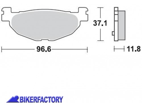 BikerFactory Pastiglie posteriori BRAKING semi metalliche in mescola SM1 BR 904SM1 1004317