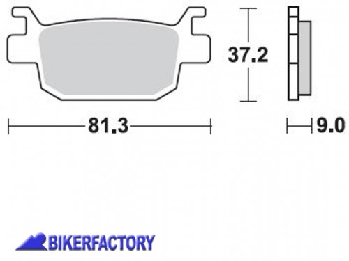 BikerFactory Pastiglie posteriori BRAKING semi metalliche in mescola SM1 BR 908SM1 1004506