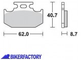 BikerFactory Pastiglie posteriori BRAKING semi metalliche sinterizzate in mescola SM1 BR 722SM1 1004484