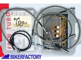BikerFactory Tubi freno in Acciaio x BMW R 80 100 GS 87 89 mod paralever con faro rotondo 1001827