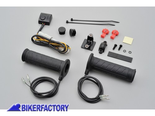 BikerFactory Kit manopole riscaldate DAYTONA per moto e scooter %C3%9822mm lung 128 mm 4 livelli di temperatura PW 00 315 632 1046302