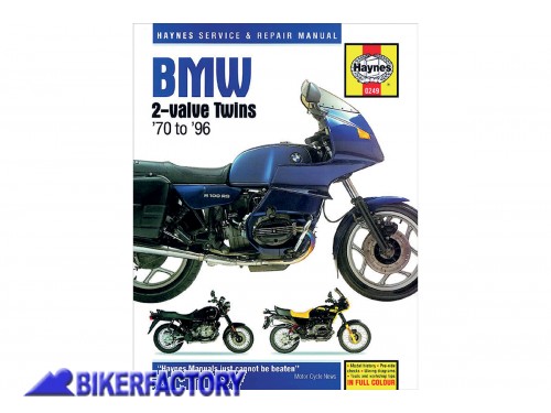 BikerFactory Libro Manuale di riparazione BMW 2 valve twins 70 96 Haynes Repair Manual IN INGLESE 038345002496 1048781
