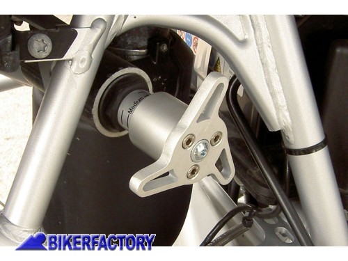 BikerFactory Pomello regolazione ammortizzatore posteriore colore ARGENTO per BMW R1200GS e Adventure BKF 07 2755A 1049036