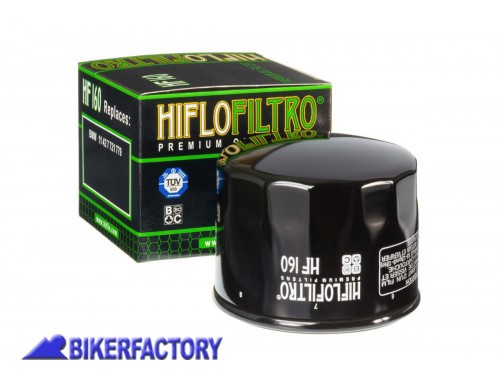 BikerFactory FILTRO OLIO HIFLO HF160 per BMW BMW R1200GS LC R1200GS LC adventure S1000RR S1000R S1000XR K1200 1300 GT K1200 1300 R K1200 1300 S BKF 07 2019 1039013