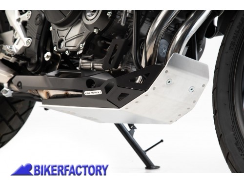 BikerFactory Paracoppa paramotore protezione sottoscocca SW Motech in alluminio ARGENTO per HONDA CB 500 X NX 500 MSS 01 919 10000 1042661