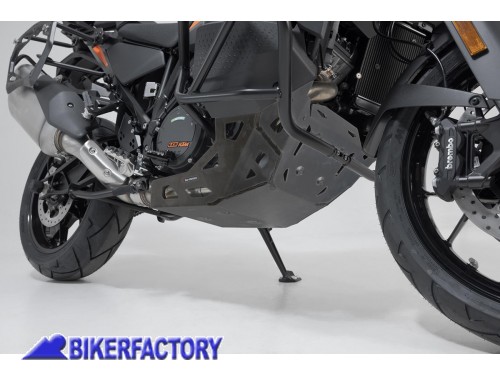 BikerFactory Paracoppa paramotore protezione sottoscocca SW Motech in alluminio colore NERO x KTM 1290 Super Adventure MSS 04 835 10002 B 1046494