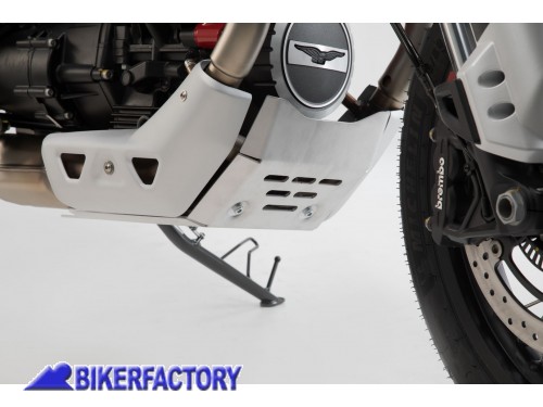 BikerFactory Paracoppa paramotore protezione sottoscocca SW Motech in alluminio colore argento per Moto Guzzi V85 TT 19 in poi MSS 17 925 10000 S 1042799