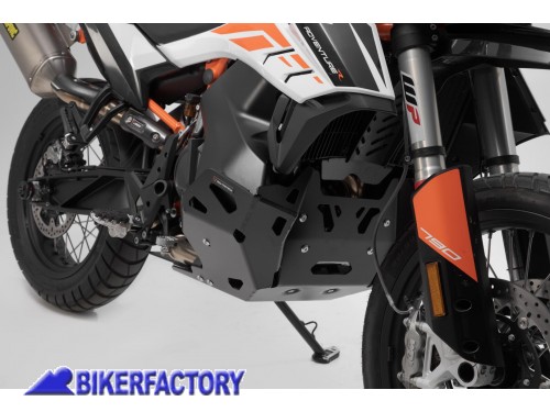 BikerFactory Paracoppa paramotore protezione sottoscocca puntale motore SW Motech in alluminio colore nero per KTM 790 Adventure R MSS 04 521 10001 B 1044525