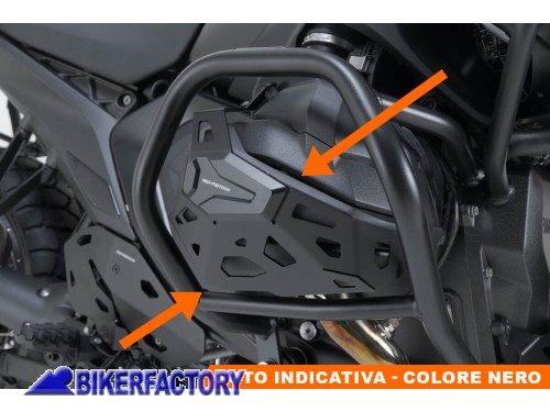 BikerFactory Parateste Protezione cilindri SW Motech colore ARGENTO NERO per BMW R1300GS MSS 07 975 10100 1049998