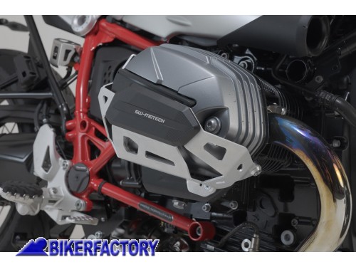 BikerFactory Protezione cilindri SW Motech colore ARGENTO per BMW R nineT Pure Scrambler 20 in poi MSS 07 653 10000 S 1046252