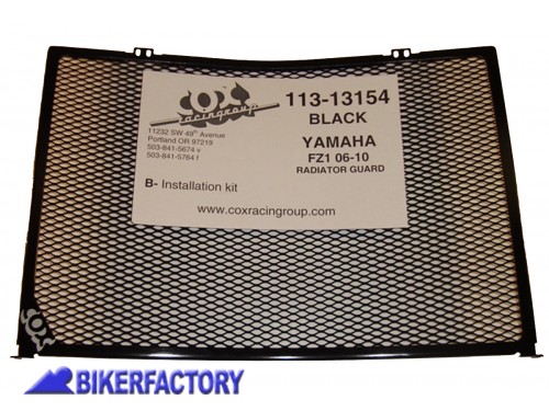 BikerFactory Griglia protezione radiatore Cox Racing Group per Yamaha FZ1 COX06 113 13154 1019485