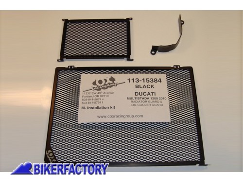 BikerFactory Kit Griglia Protezione radiatore r radiatore olio Cox Racing Group per Ducati Multistrada 1200 COX22 113 15384 1019491