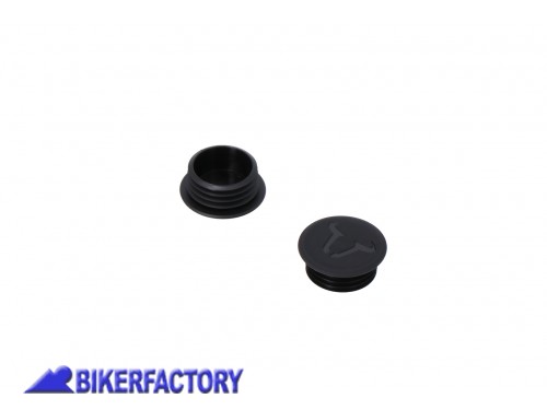 BikerFactory  Ricambio Coppia tappi telaio per barre di protezione tubolare Colore nero SBL 00 051 80000 B 1047750