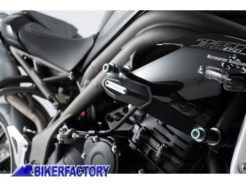 BikerFactory Tamponi paratelaio salva motore salva carena SW Motech per TRIUMPH Speed Triple 1050 STP 11 590 10300 B 1015149