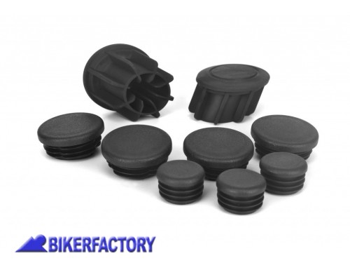 BikerFactory Kit tappi telaio PYRAMID in ABS colore nero opaco per BMW R 1200 GS R 1200 GS LC R 1200 GS LC Adventure BMW R 1250 GS PY07 089400 1036903