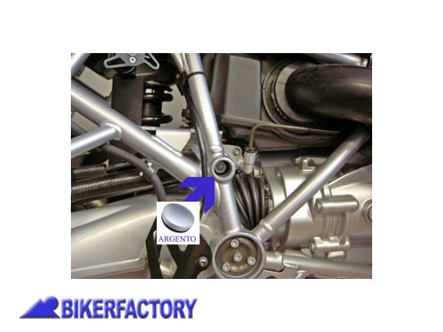 BikerFactory Tappo tubo telaio lato DESTRO colore NERO x BMW R 1200 R S ST e HP2 BKF 07 8603 1001724