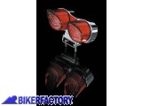 BikerFactory Doppio faro posteriore a LED modello mini NOSE con lenti bicolore rosso trasparente Prodotto generico non specifico per questo modello di moto PW 00 255 838 1027151