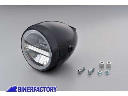 BikerFactory Faro LED anteriore DAYTONA modello NEOVINTAGE %C3%98 146 mm con alloggiamento per tachimetro contagiri Velona colore nero Prodotto generico non specifico per questo modello di moto PW 00 223 043 1041216