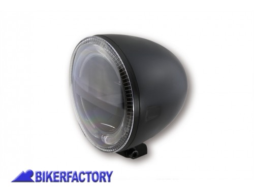 BikerFactory Faro LED anteriore HIGHSIDER %C3%9814 6 cm modello CIRCLE fissaggio inferiore colore nero Prodotto generico non specifico per questo modello di moto PW 00 223 048 1037832