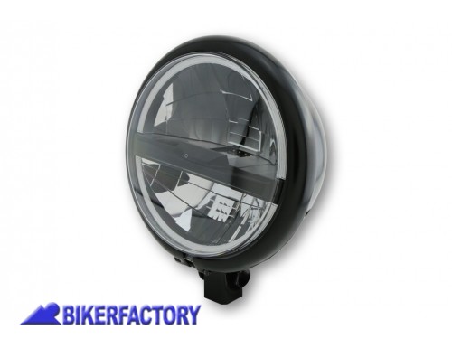 BikerFactory Faro LED anteriore modello BATES STYLE TYPE 5 %C3%98 146 mm aggancio inferiore colore nero Prodotto generico non specifico per questo modello di moto PW 00 223 213 1038204