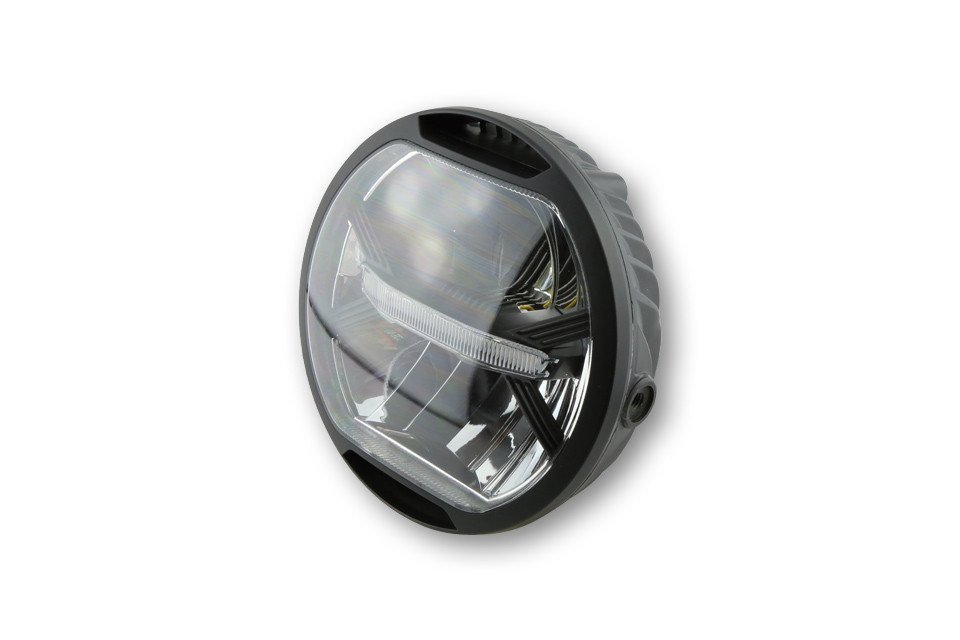 Faro LED anteriore modello KOSO con più opzioni di aggancio colore nero  art. PW.00.223 200