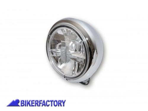 BikerFactory Faro a LED modello HD STYLE TYPE 3 %C3%98 178 mm colore cromato Prodotto generico non specifico per questo modello di moto PW 00 223 148 1039808