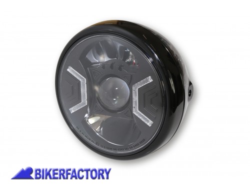 BikerFactory Faro a LED modello RENO TYPE 2 %C3%98 178 mm colore nero Prodotto generico non specifico per questo modello di moto PW 00 223 143 1039797