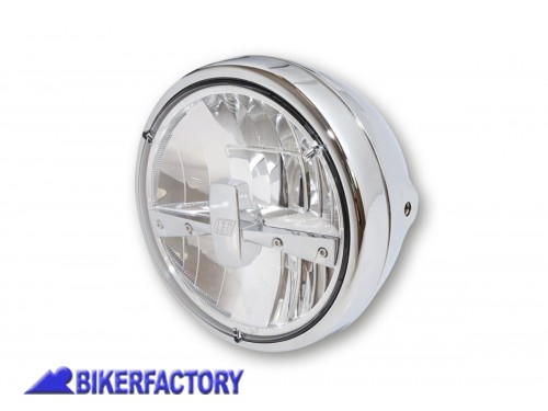 BikerFactory Faro a LED modello RENO TYPE 3 %C3%98 178 mm colore cromato Prodotto generico non specifico per questo modello di moto PW 00 223 146 1039801
