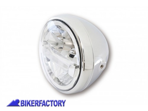 BikerFactory Faro a LED modello RENO TYPE 4 %C3%98 178 mm colore cromato Prodotto generico non specifico per questo modello di moto PW 00 223 152 1040866