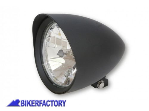 BikerFactory Faro anteriore rotondo %C3%98 146 mm modello CLASSIC 1 con visiera Prodotto generico non specifico per questo modello di moto 1031111