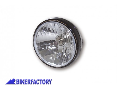 BikerFactory Faro anteriore rotondo %C3%98 178 mm modello RENO 2 con ghiera a LED Prodotto generico non specifico per questo modello di moto 1032427