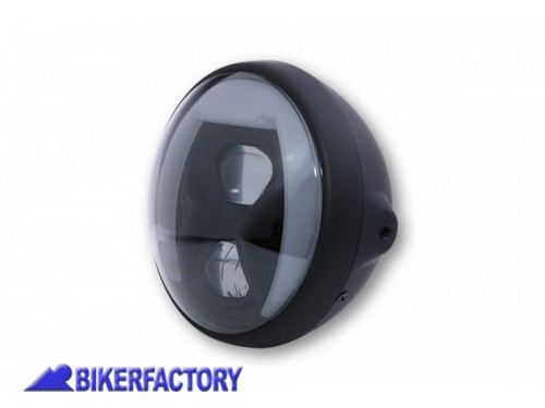BikerFactory Faro anteriore rotondo a LED modello BRITISH STYLE TYPE 8 %C3%98 178 colore nero Prodotto generico non specifico per questo modello di moto PW 00 223 235 1043655