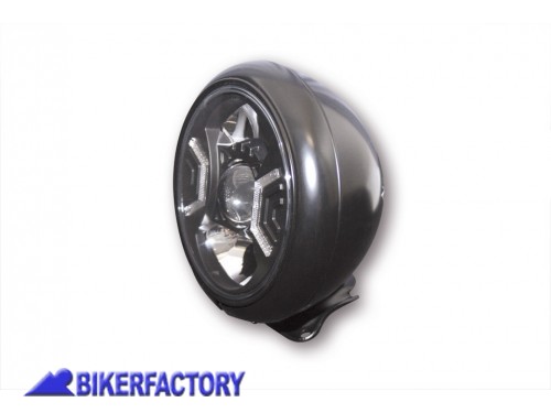 BikerFactory Faro anteriore rotondo a LED modello HD STYLE TYPE 2 %C3%98 178 mm Prodotto generico non specifico per questo modello di moto 1032452