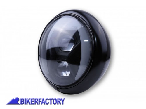BikerFactory Faro anteriore rotondo a LED modello HD STYLE TYPE 8 %C3%98 178 mm colore nero Prodotto generico non specifico per questo modello di moto PW 00 223 239 1043705