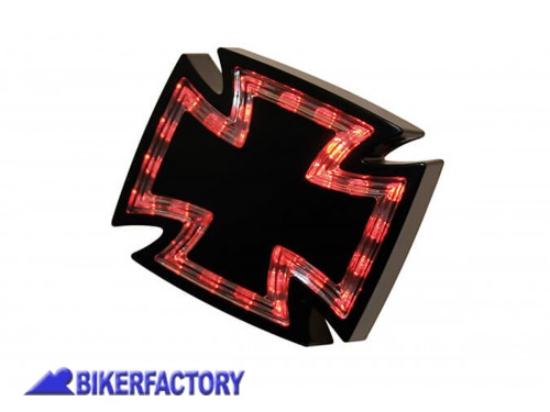 BikerFactory Faro posteriore a LED modello GOTHIC colore NERO Prodotto generico non specifico per questo modello di moto PW 00 255 095 1027227