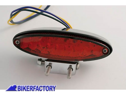 BikerFactory Faro posteriore a LED modello LED SHIN YO mini NERO Prodotto generico non specifico per questo modello di moto PW 00 255 973 1047293