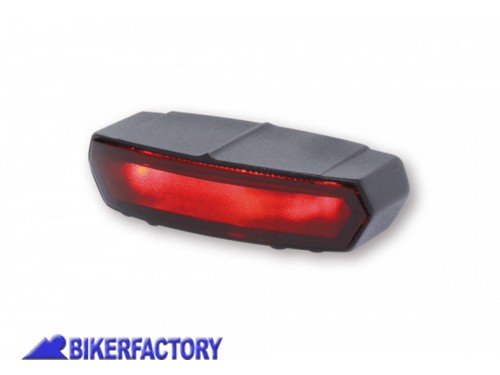 BikerFactory Faro posteriore a LED modello LIGHT GUIDE colore nero Prodotto generico non specifico per questo modello di moto PW 00 255 158 1041148